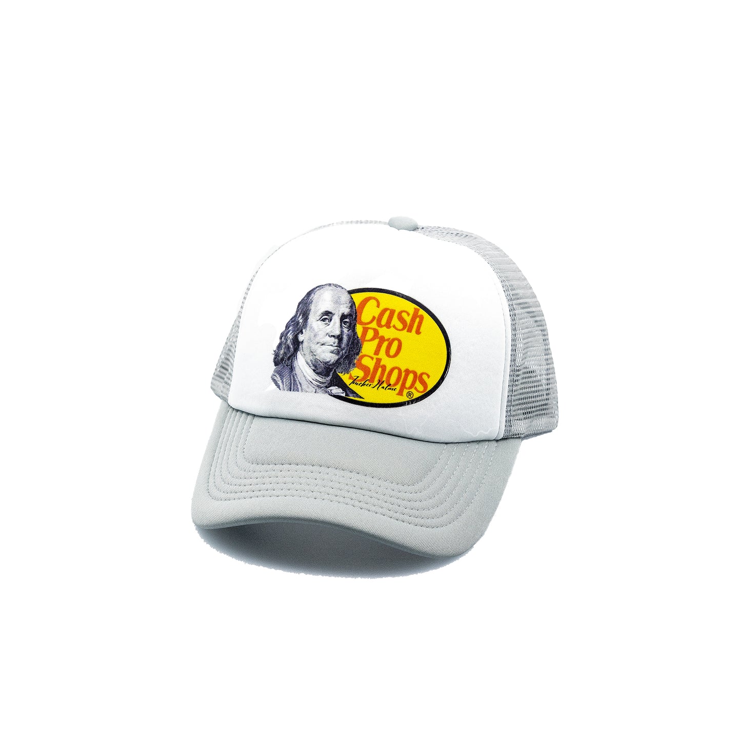 Cash pro shops Trucker Hat White Panel