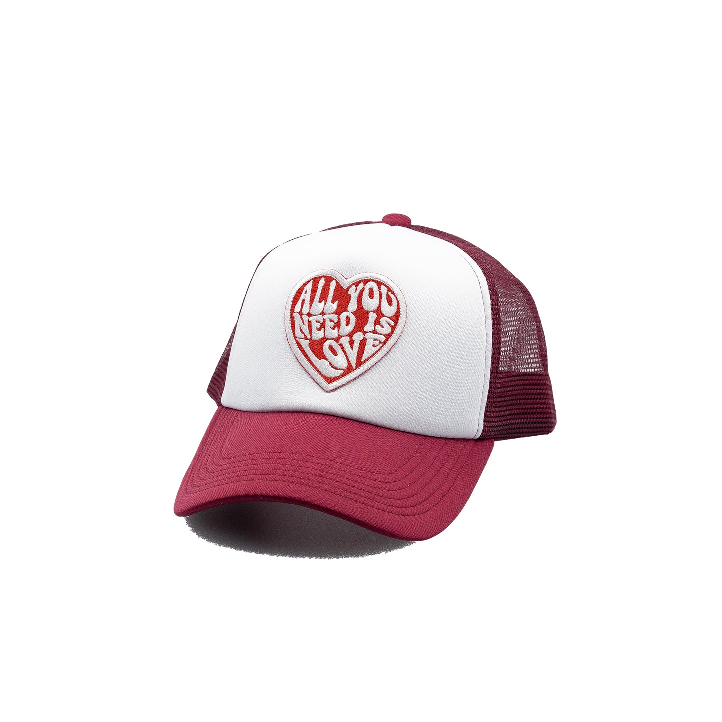 All you Need is Love Trucker Hat White panel